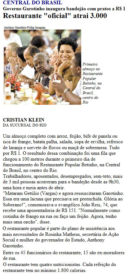 Reprodução da Folha de S.Paulo